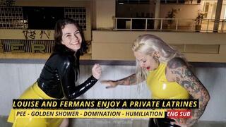 Louise and Fermans Enjoy a Private Latrines (1080 EN SUB) - Pee - Toilet Slavery - Toilet Humiliation - Domination