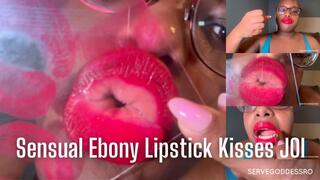 Sensual Ebony Lipstick Kisses JOI - Royal Ro plexiglass kisses hd mp4 1080p