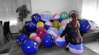 beachball & balloon mass pop in leather