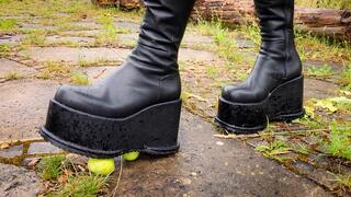 Crushed Apples Beneath My Unif Smoke Boots