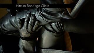 Japanese Girl Dressed in All Leather Touches and Rubs Herself!