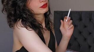 Changing into my black dress and taking a ciggy break ;) muaa xx