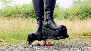 Three Surprise Eggs Crushed Under My UNIF Smoke Boots