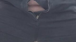 Lunch break in a public restroom