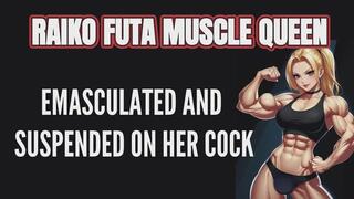 Emasculated and Suspended on her Cock