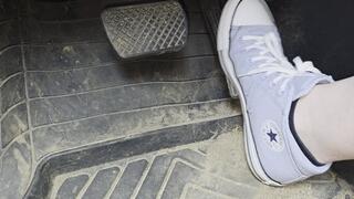 New Model Evalynn Driving in Converse part 3