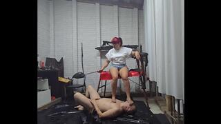 Soles licking and trampling with my whore Faith