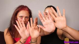 Beautiful Girls Hand Measure - Size Comparison - HD MP4