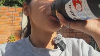 Thirsty Latina – Watch Me Drink It All”