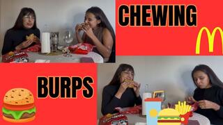Chewing and burping: mc donals
