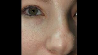 a 4k view of my face with a view of the top of my mouth