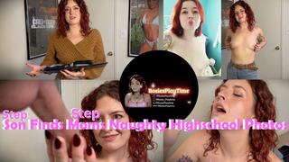 Step-Son Finds Step-Mom's Naughty High School Photos
