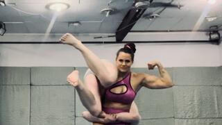 Dolly dominates tall guy