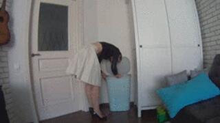 GET STUCK IN THE BASKET FOR DIRTY CLOTHES 3 L