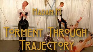 Tormented Through Trajectory, brutally accurate CBT catapult bondage punishment