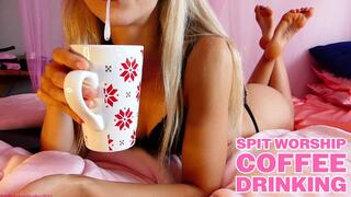 Spit Worship Coffee Drinking - Princess Brooke (HD1080p) (Reupload)