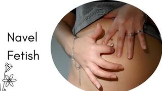 My navel deep and saliva