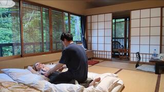 Nina Luck tickled in a Japanese style bedroom