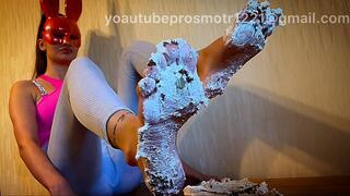 Nastya crush fetish cake (food) foot fetish very sexy
