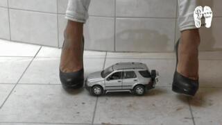Metal Car under High Heels