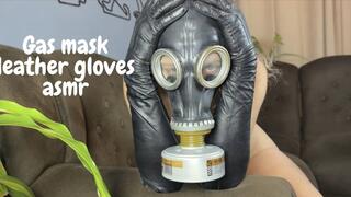gas mask and leather glove asmr