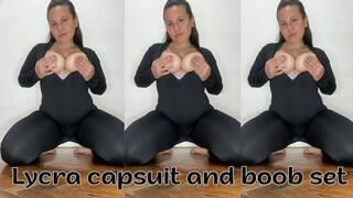 Lycra capsuit and boob set