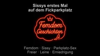 Sissys Erstes Mal Auf Dem Fickparkplatz