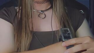 GlitterGiiiirl's leather cuffs try on with spicy end