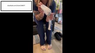 Sommerstimetats Itchy feet from fresh pair of hanes