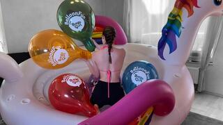 massive unicorn & balloon destruction