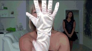 girl lick the gloves and suck the fingers GAd