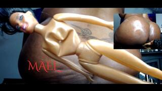 Ebony Oily Ass-Fyxiation : Unaware Giantess Ass Smothering - Giantess Mael