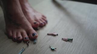 Crushing oiled up little people