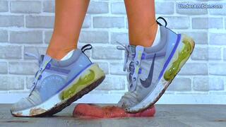 Goddess Amber - Busting the Cum From Your Balls In My Muddy Nike Air Max 2021 - 196 Bug Cam - Trample Trampling Cock CBT Crush Crushing Shoejob Footjob Cumshot Dirty Trainer Trainers Shoe Foot Feet Fetish