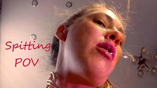 Spitting and licking POV