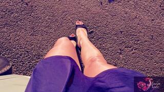 Sandra Jayde 20-02-23 Leather peep toes and soles in shiny pantyhose (1080p)