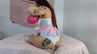 REDHEAD PUTS SMALL SLAVE INSIDE THE BALLOON AND HUMILIATES HIM BY FARTING AND SWEARING PART 2 BY ARIEL FULL HD