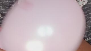 Cherry Dress Balloon Tease: Blow, No Pop