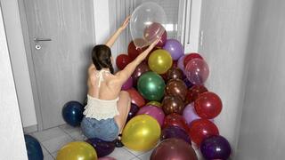 stomp popping 60 balloons part 7