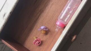 Mature Granny Finds Your Titty Bottle and Pacifier Dummy !