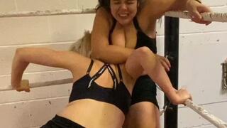 Pedigrees, tummy punches and wrestling