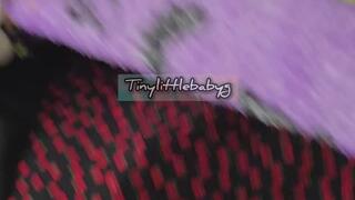 Tinylittlebabyg playfully complys with her sneaky pampers nappy check in the woods