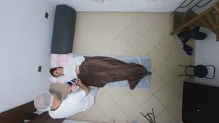 The doctor takes advantage of the patient's innocence and fills her ass