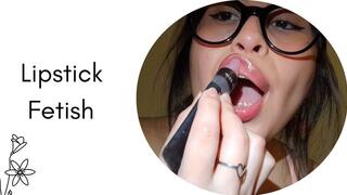 I get naughty with my shiny lips and suck on my dildo