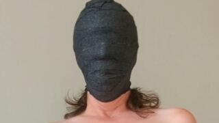 Intense Head Wrap Gagged Fucktoy