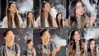 Smoking all whites in glasses! 3 videos in 1!