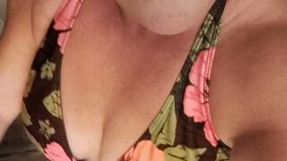 POV in swimsuit and calves