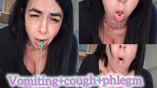 Cough, vomiting and phlegm joined together