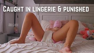 Caught in lingerie and punished