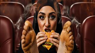 SMELLY ARAB SOLES AT MOVIE THEATER